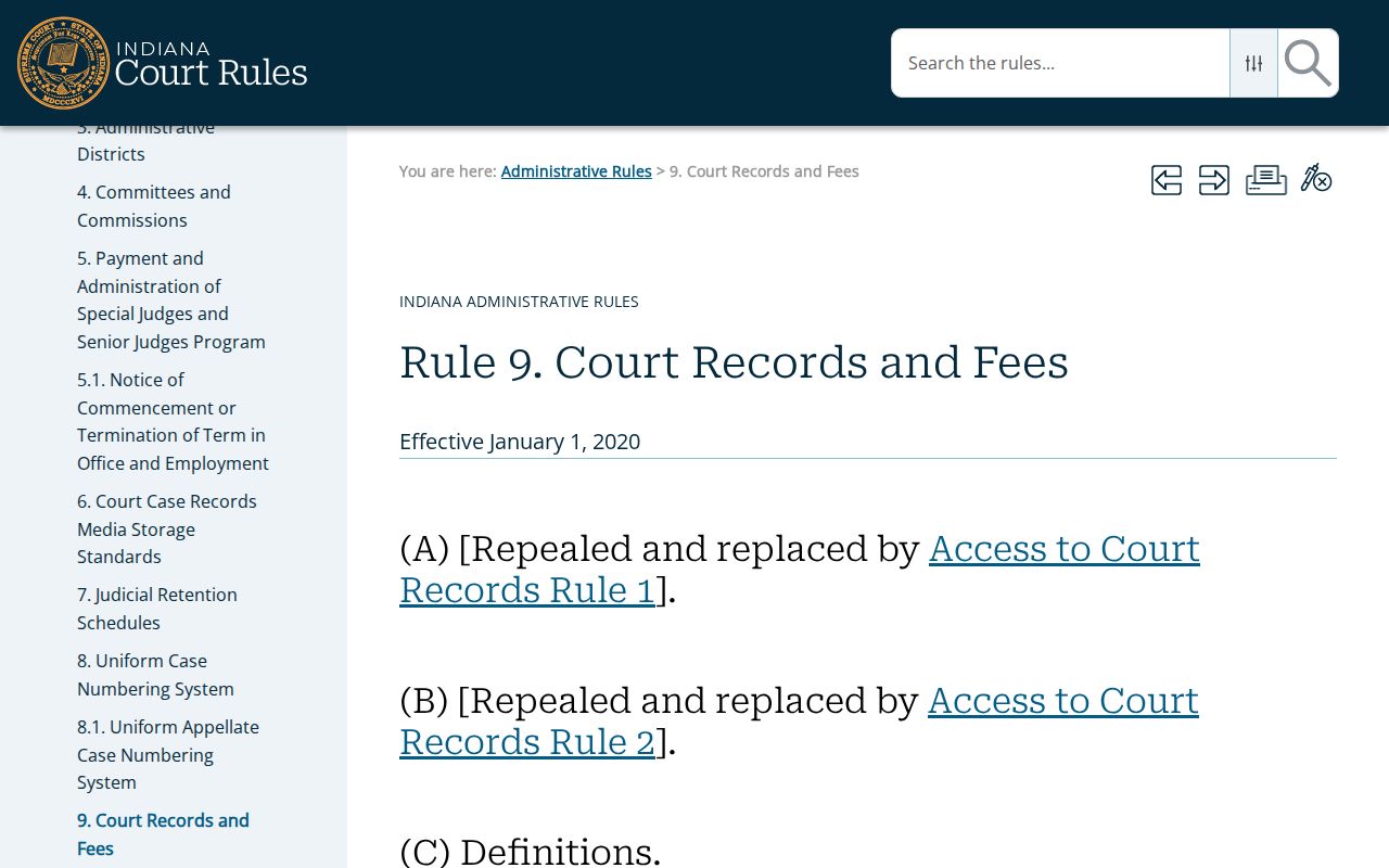Huntington County civil docket access rules