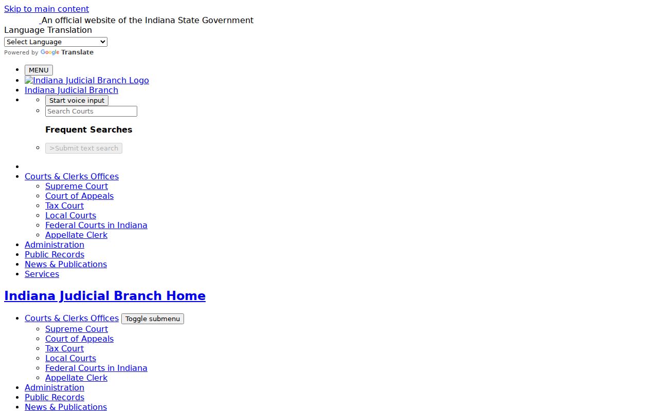 Huntington County court record search tips source