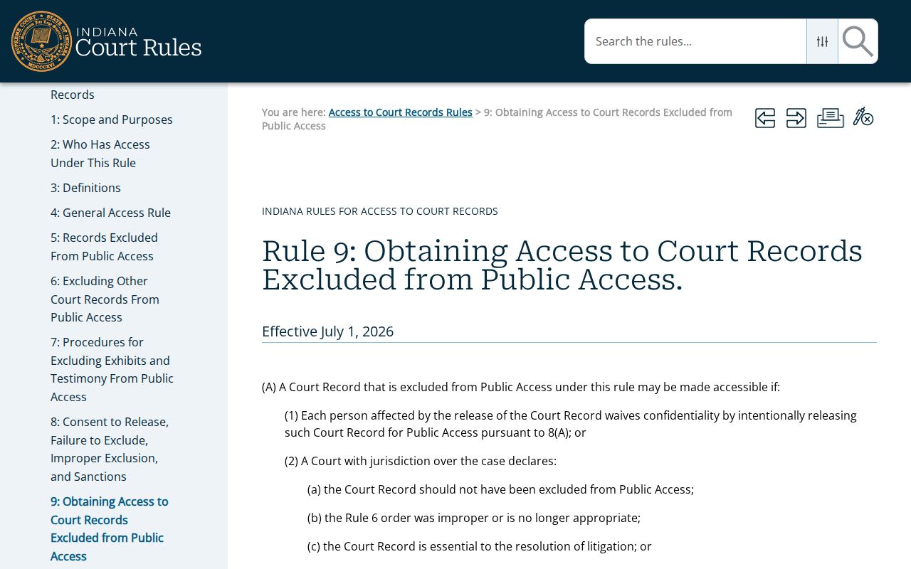 Huntington County criminal docket access rule
