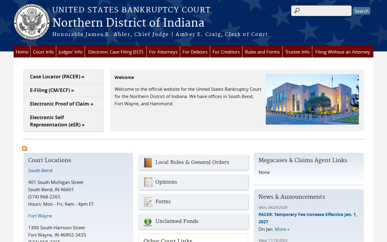 Huntington County traffic ticket federal court boundary source