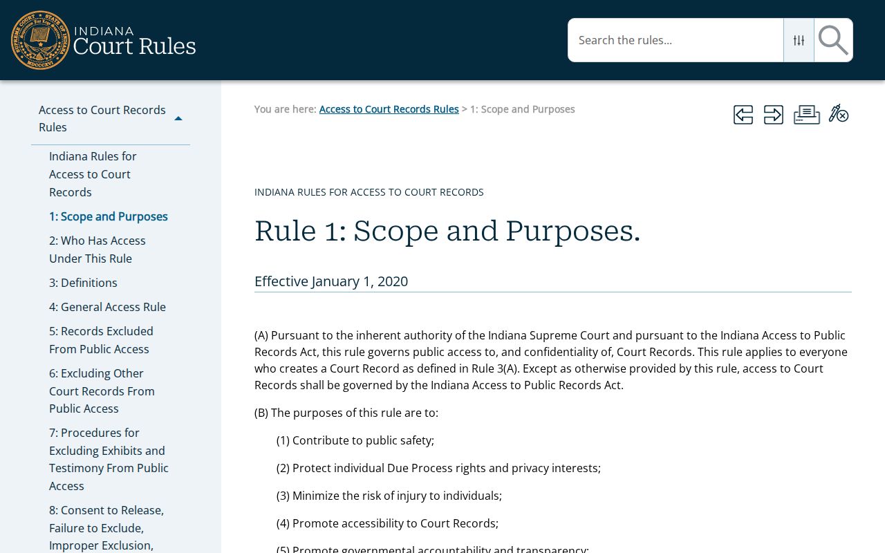 Markle court docket public access Rule 1